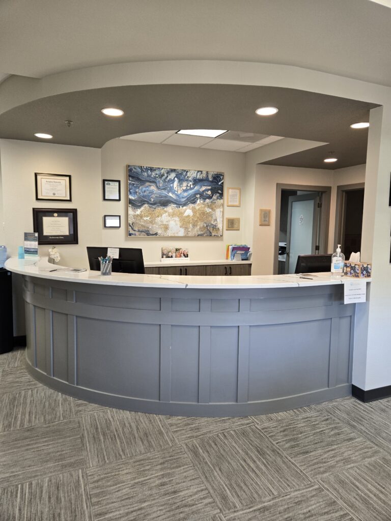 Front desk and reception counter at Allison Jung Family Dentistry