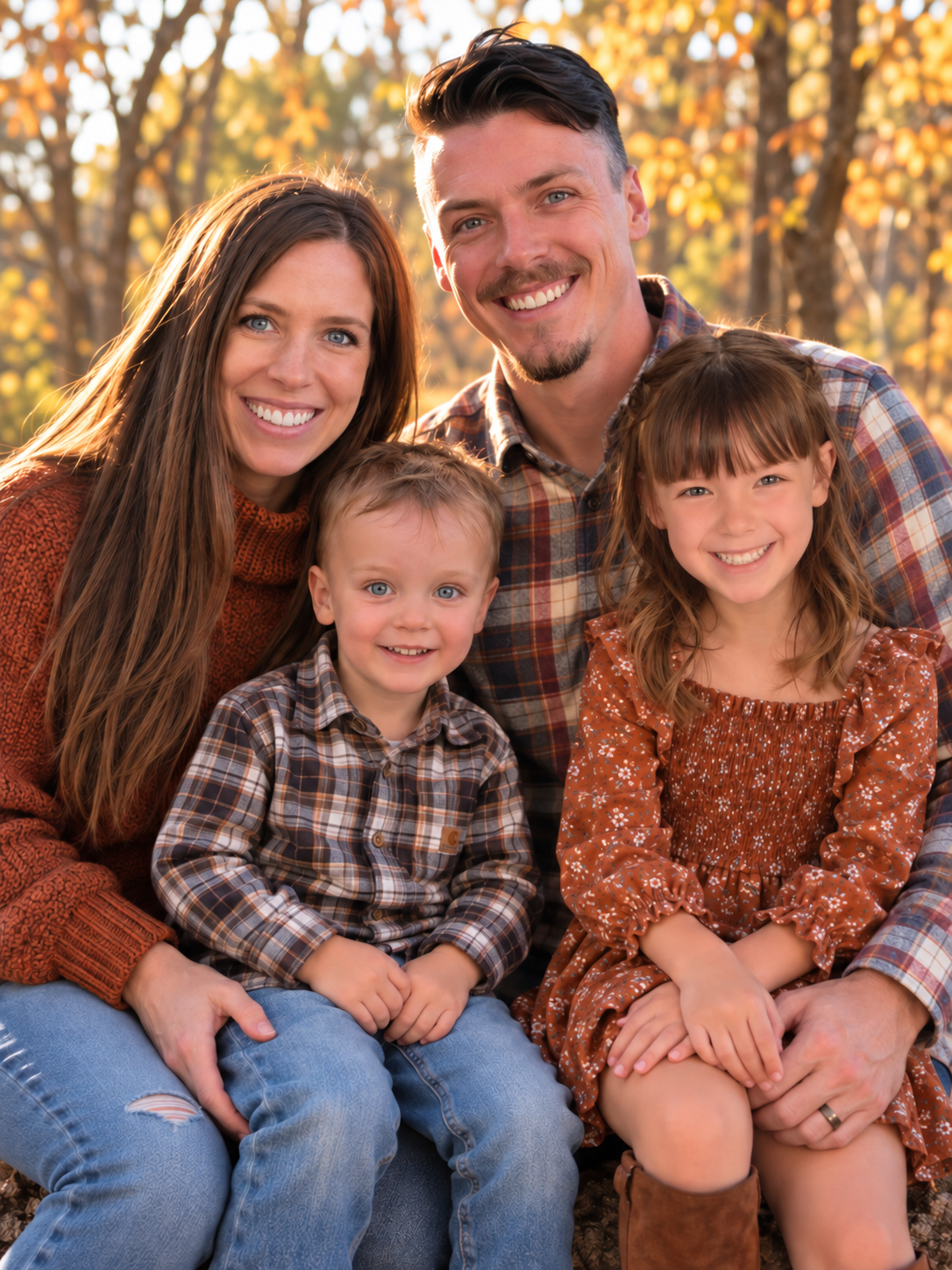 Dr. Brittany Ballard with her husband and two children